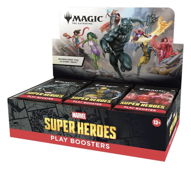 Magic: The Gathering Marvel Super Heroes Play Booster Display